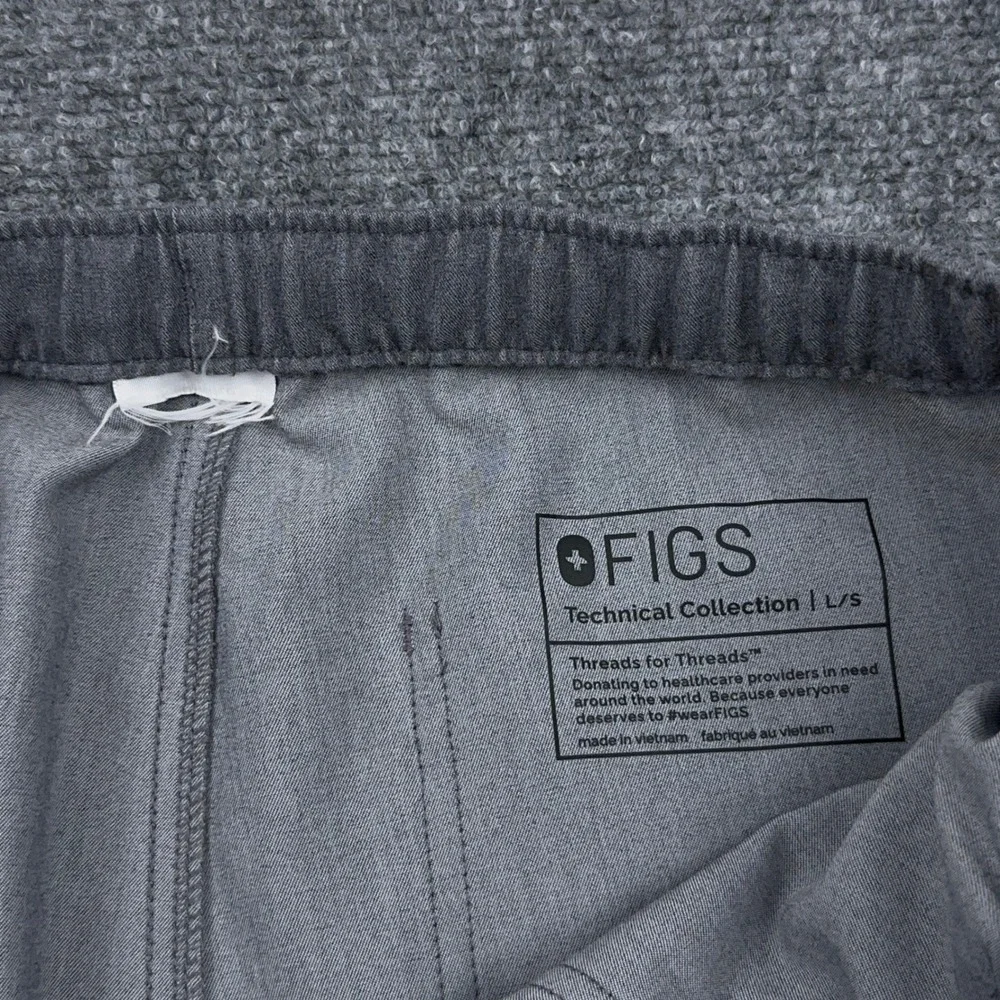 FIGS Cairo Cargo Scrub Pant Men's Large Short Gray Straight Technical Collection